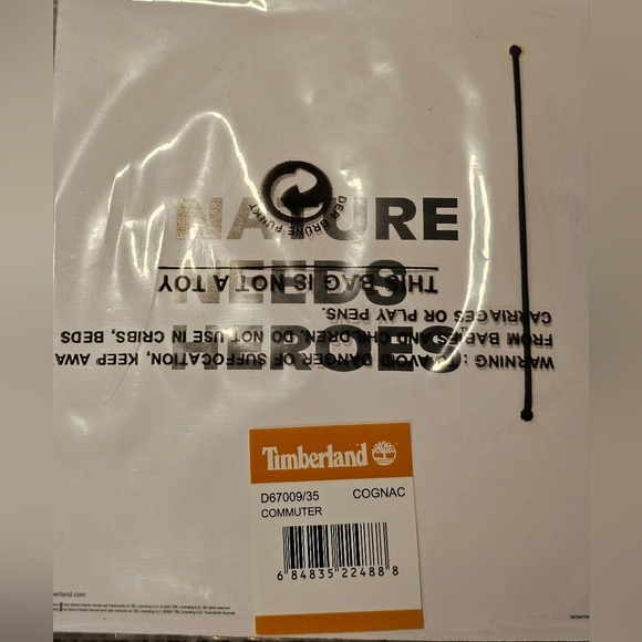 Timberland Men's Wellington Leather RFID Bi Fold Commuter Wallet In Cognac, New! - Picture 6 of 6